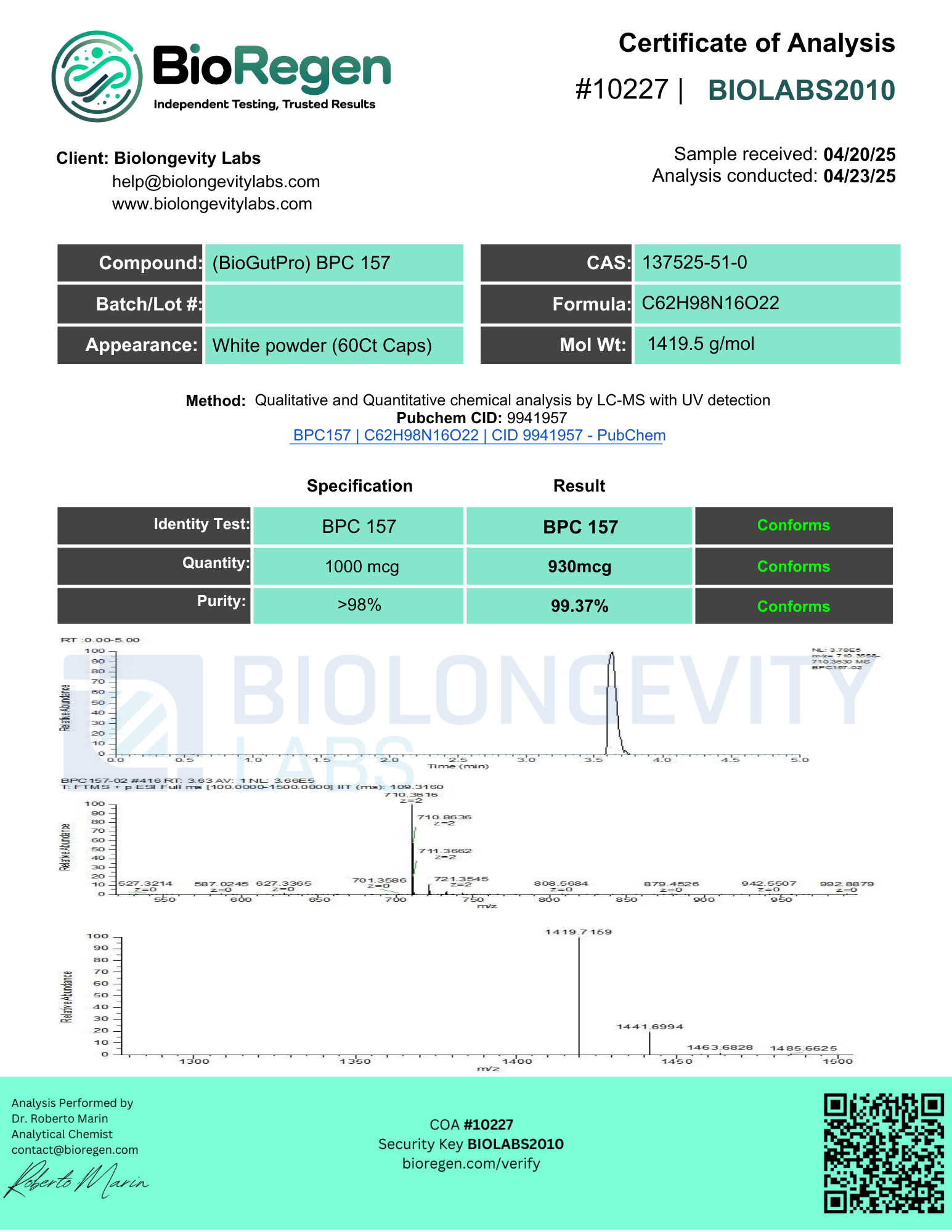 BioGutPro BPC-157(10227)