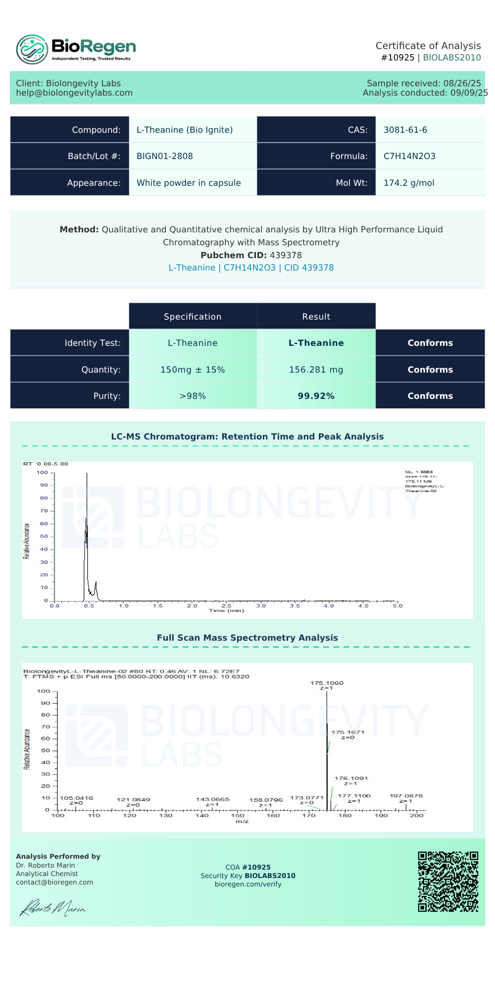 BioIgnite L-Theanine(10925)